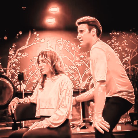 Joel giving Olga a healing